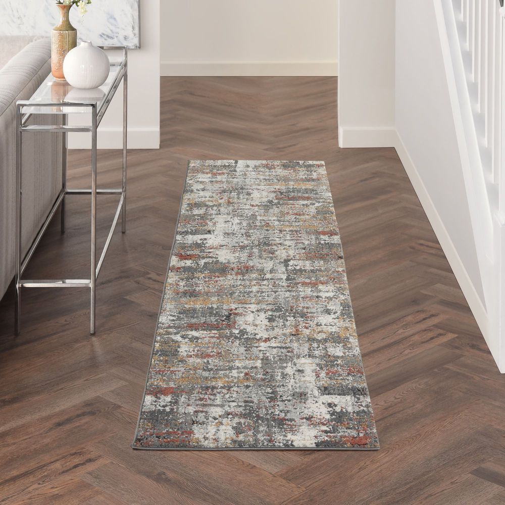 Nourison Tangra TNR02 Runner Rug - Grey &amp; Multicolour