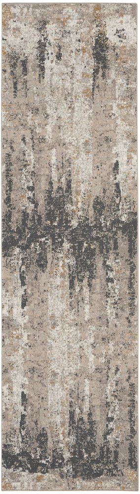 Nourison Tangra TNR05 Runner Rug - Cream &amp; Grey