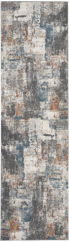 Nourison Tangra TNR06 Runner Rug - Grey &amp; Multicolour