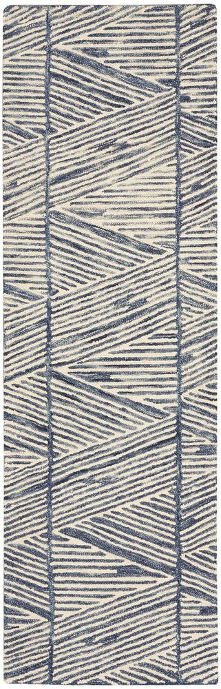 Nourison Colorado CLR01 Runner Rug - White &amp; Blue