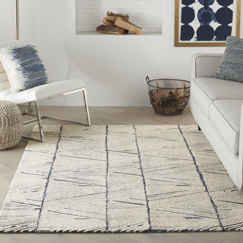 Nourison Colorado CLR01 Rug - White &amp; Blue