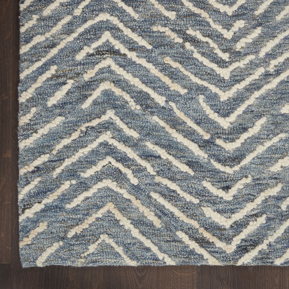 Nourison Colorado CLR02 Runner Rug - Indigo &amp; Ivory