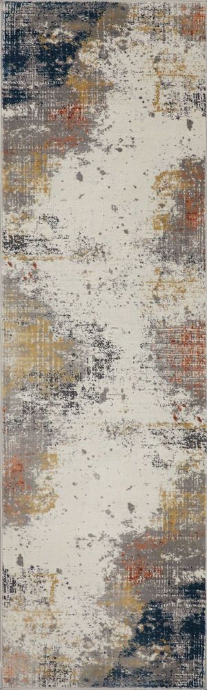 Nourison Rustic Textures RUS13 Runner Rug - Grey &amp; Blue