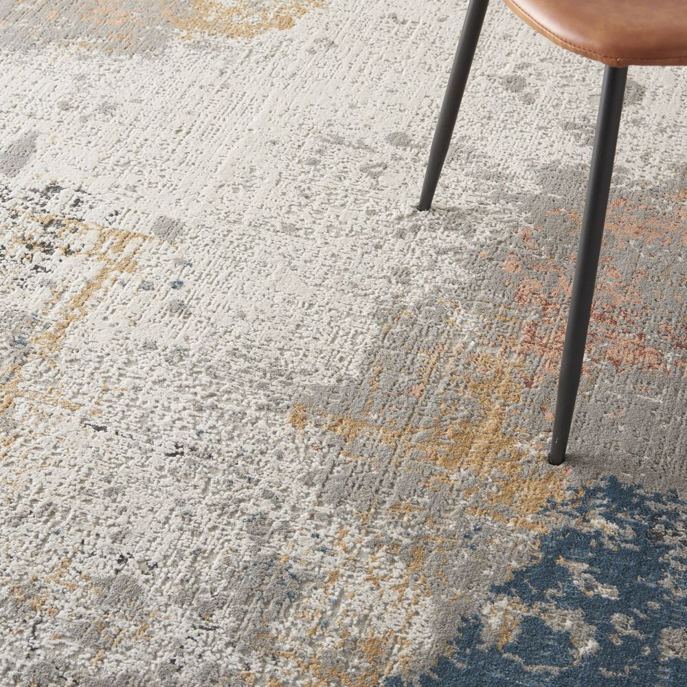 Nourison Rustic Textures RUS13 Rug - Grey &amp; Blue