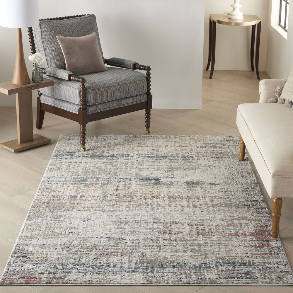 Nourison Rustic Textures RUS14 Rug - Light Grey &amp; Multicolour