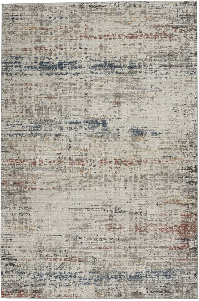 Nourison Rustic Textures RUS14 Rug - Light Grey &amp; Multicolour