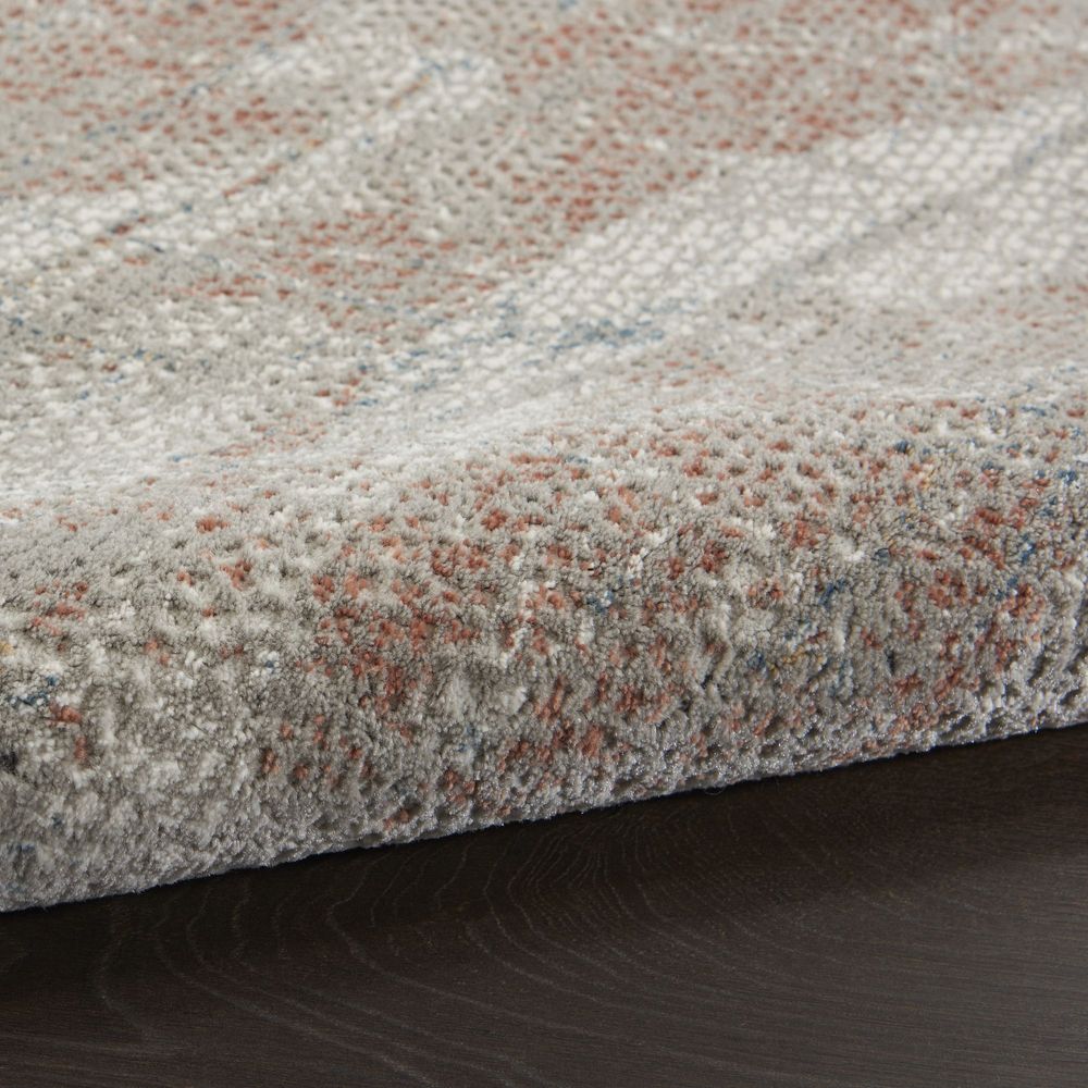 Nourison Rustic Textures RUS15 Rug - Light Grey &amp; Rust