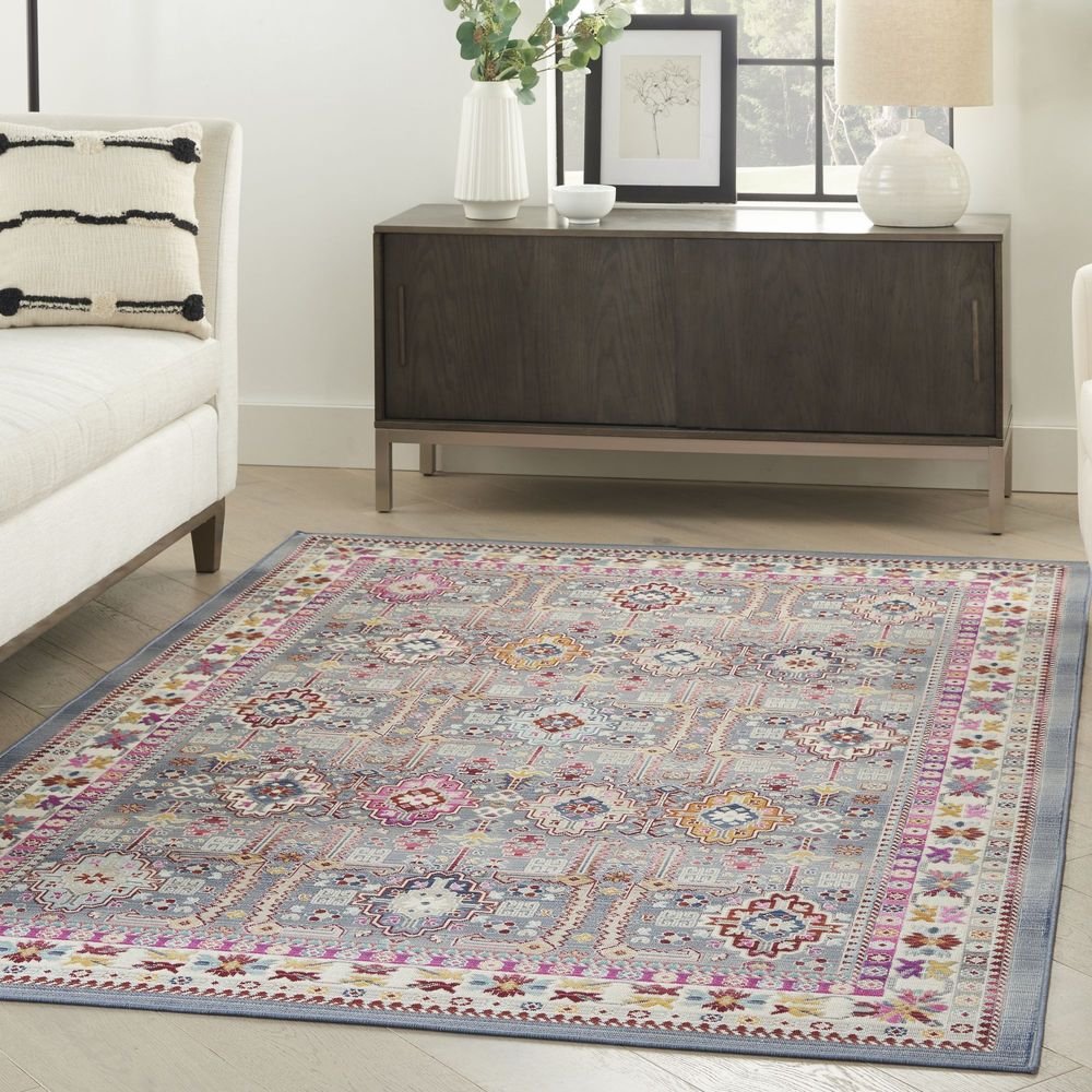 Nourison Vintage Kashan VKA05 Rug - Grey &amp; Multicolour