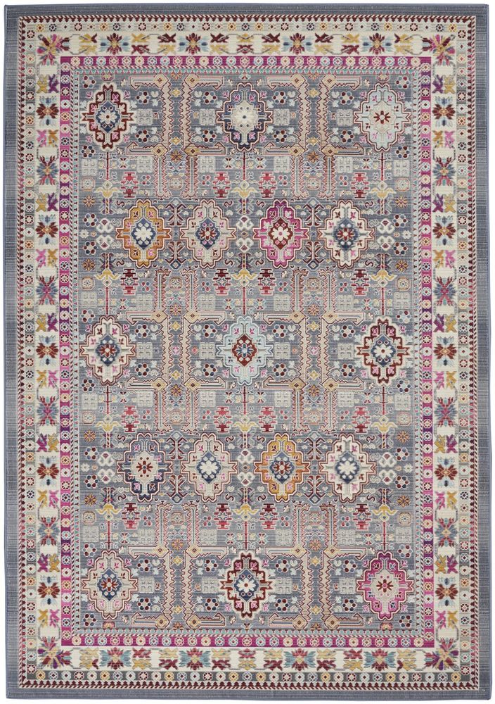 Nourison Vintage Kashan VKA05 Rug - Grey &amp; Multicolour