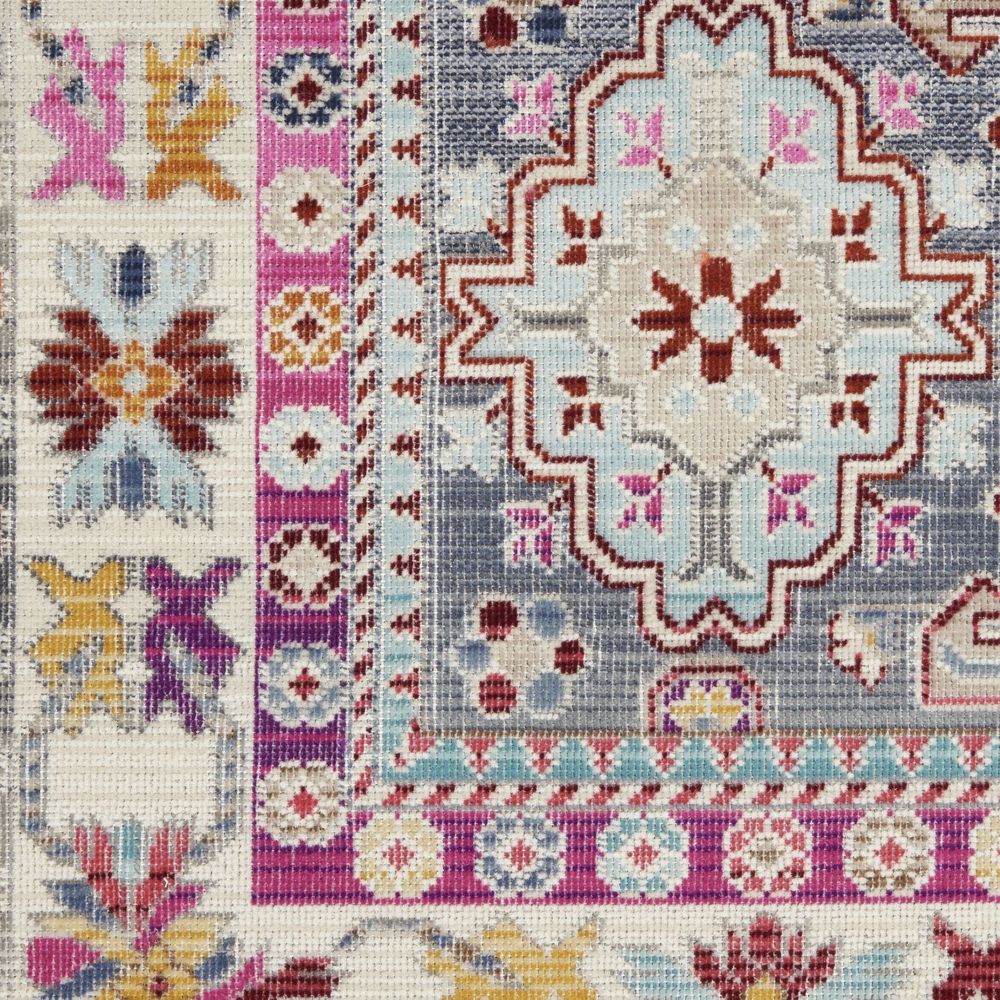 Nourison Vintage Kashan VKA05 Rug - Grey &amp; Multicolour