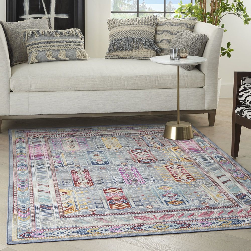 Nourison Vintage Kashan VKA06 Rug - Grey &amp; Multicolour