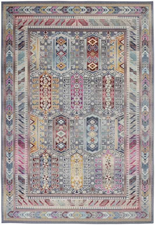 Nourison Vintage Kashan VKA06 Rug - Grey &amp; Multicolour