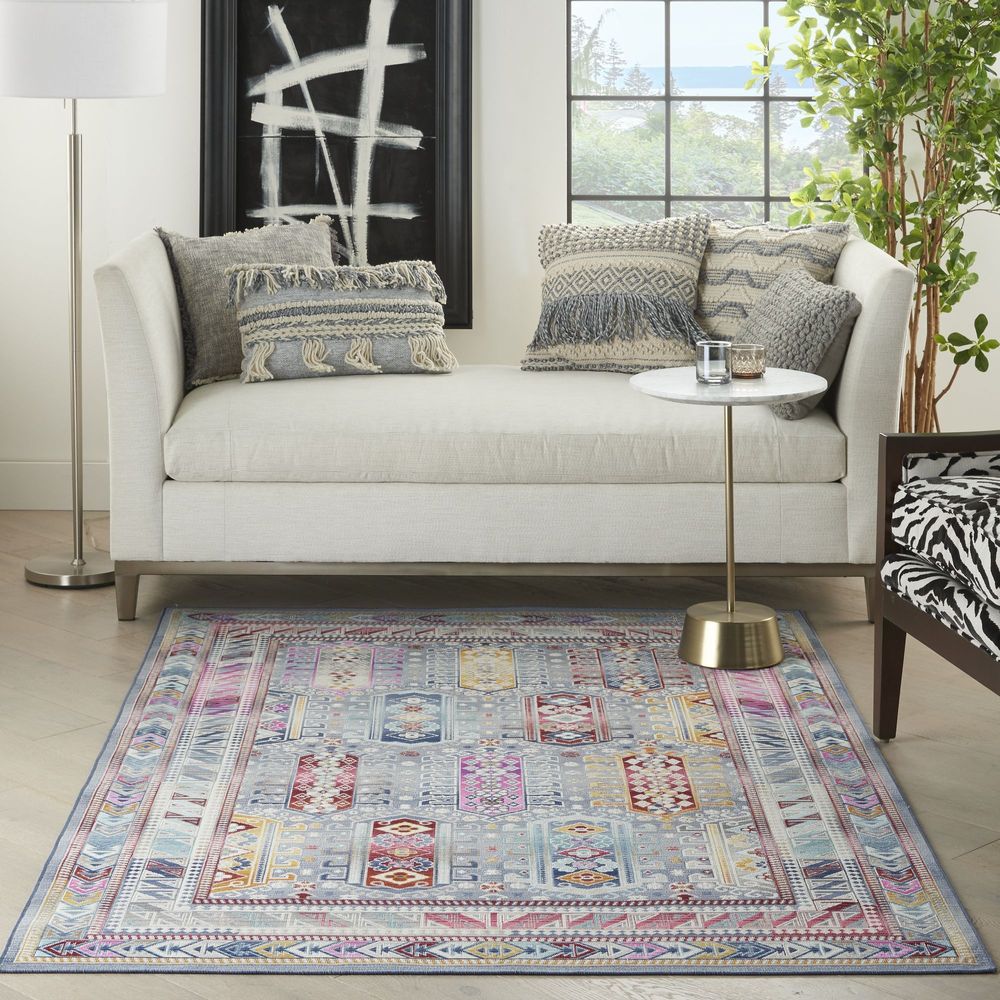 Nourison Vintage Kashan VKA06 Rug - Grey &amp; Multicolour