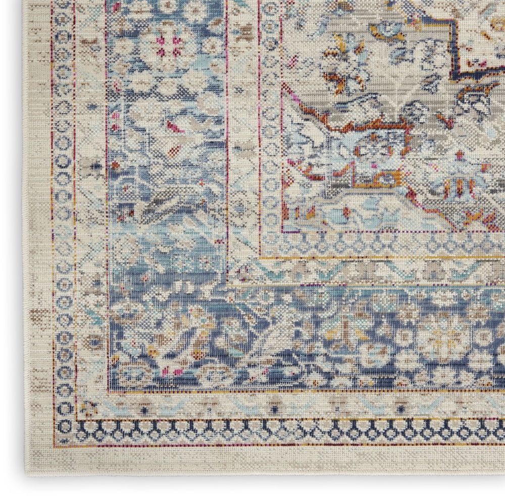 Nourison Vintage Kashan VKA07 Runner Rug - Ivory Blue