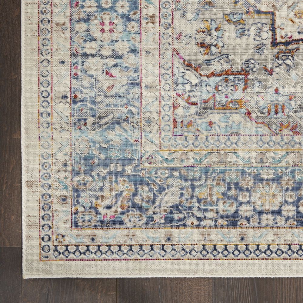 Nourison Vintage Kashan VKA07 Runner Rug - Ivory Blue