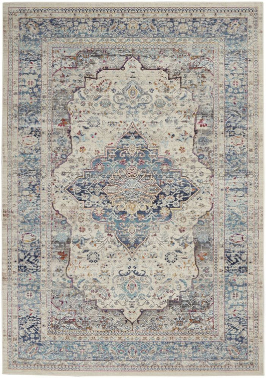 Nourison Vintage Kashan VKA07 Rug - Ivory Blue