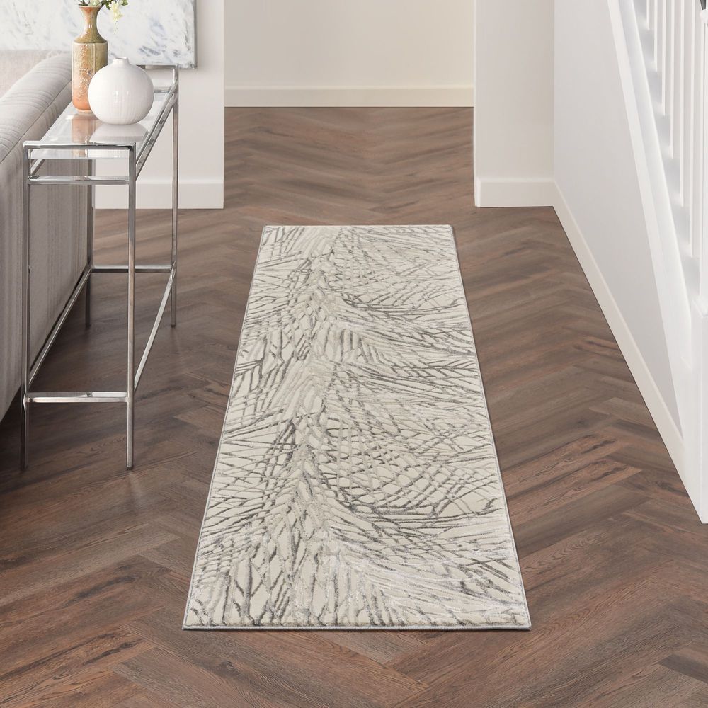 Nourison Rustic Textures RUS17 Runner Rug - Ivory Grey