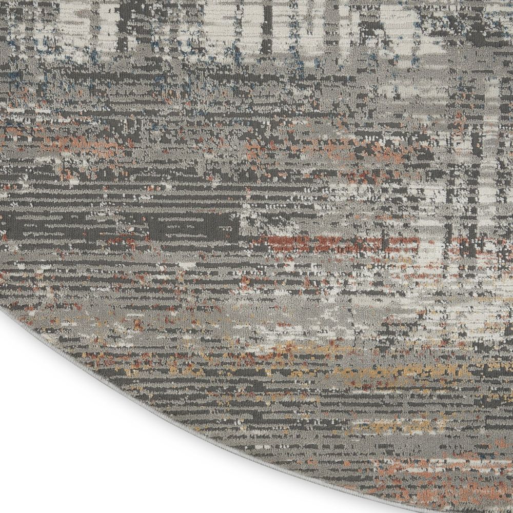 Nourison Rustic Textures RUS12 Round Rug - Grey &amp; Multicolour