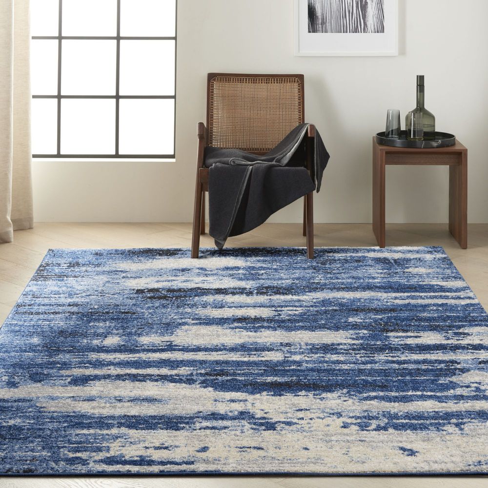 Calvin Klein CK001 River Flow RFV01 Rug - Blue &amp; Grey