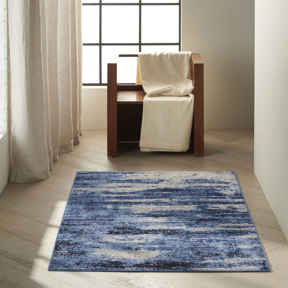 Calvin Klein CK001 River Flow RFV01 Rug - Blue &amp; Grey