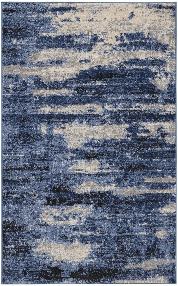 Calvin Klein CK001 River Flow RFV01 Rug - Blue &amp; Grey