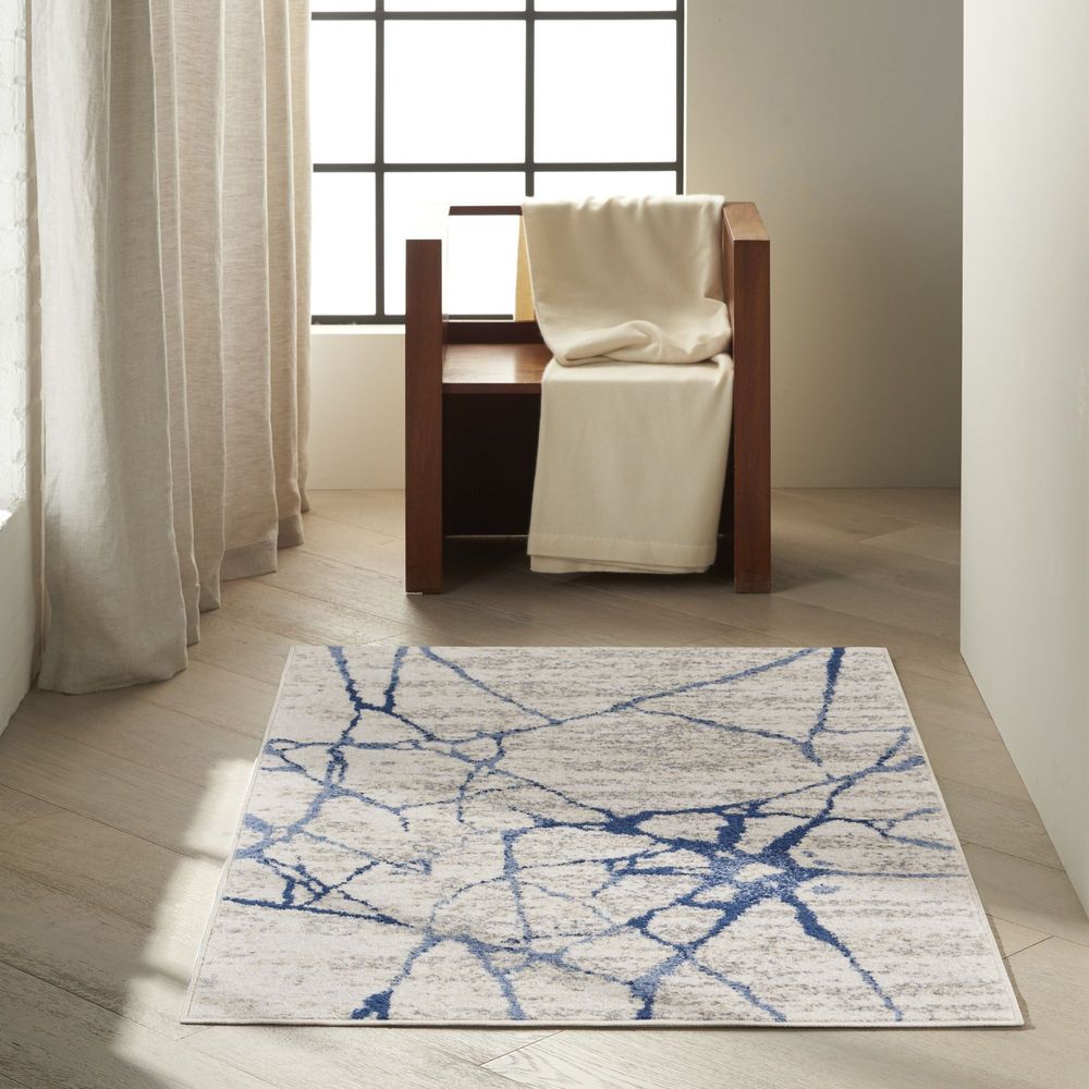 Calvin Klein CK001 River Flow RFV05 Rug - Ivory Blue