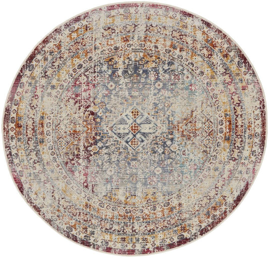 Nourison Vintage Kashan VKA09 Round Rug - Multicolour