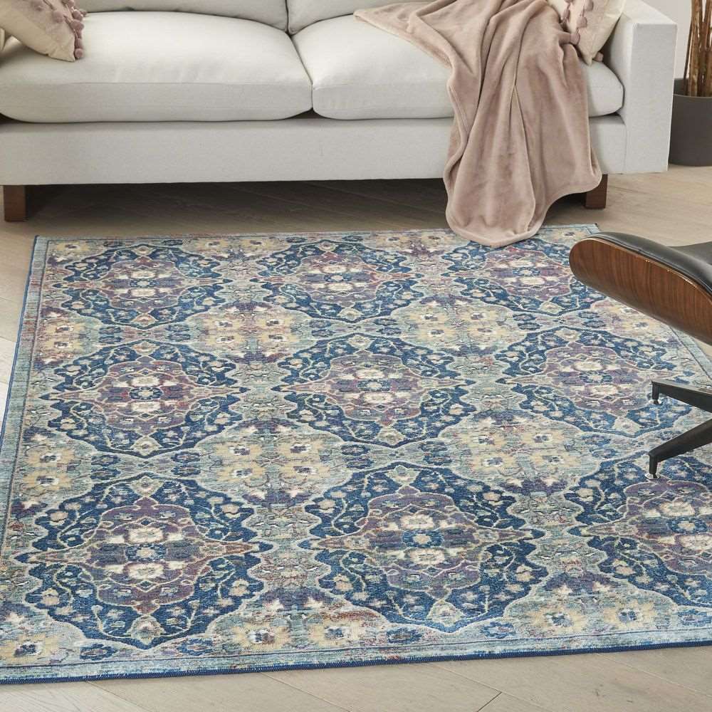 Nourison Ankara Global ANR16 Rug - Navy &amp; Multicolour