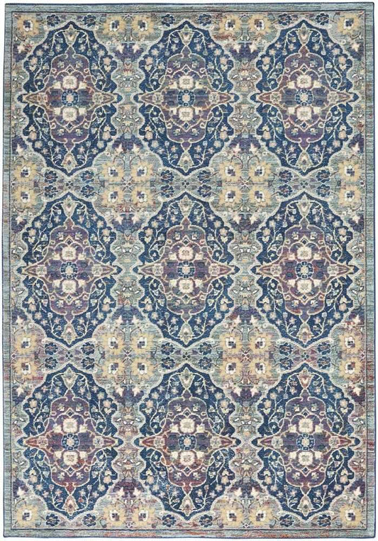 Nourison Ankara Global ANR16 Rug - Navy &amp; Multicolour