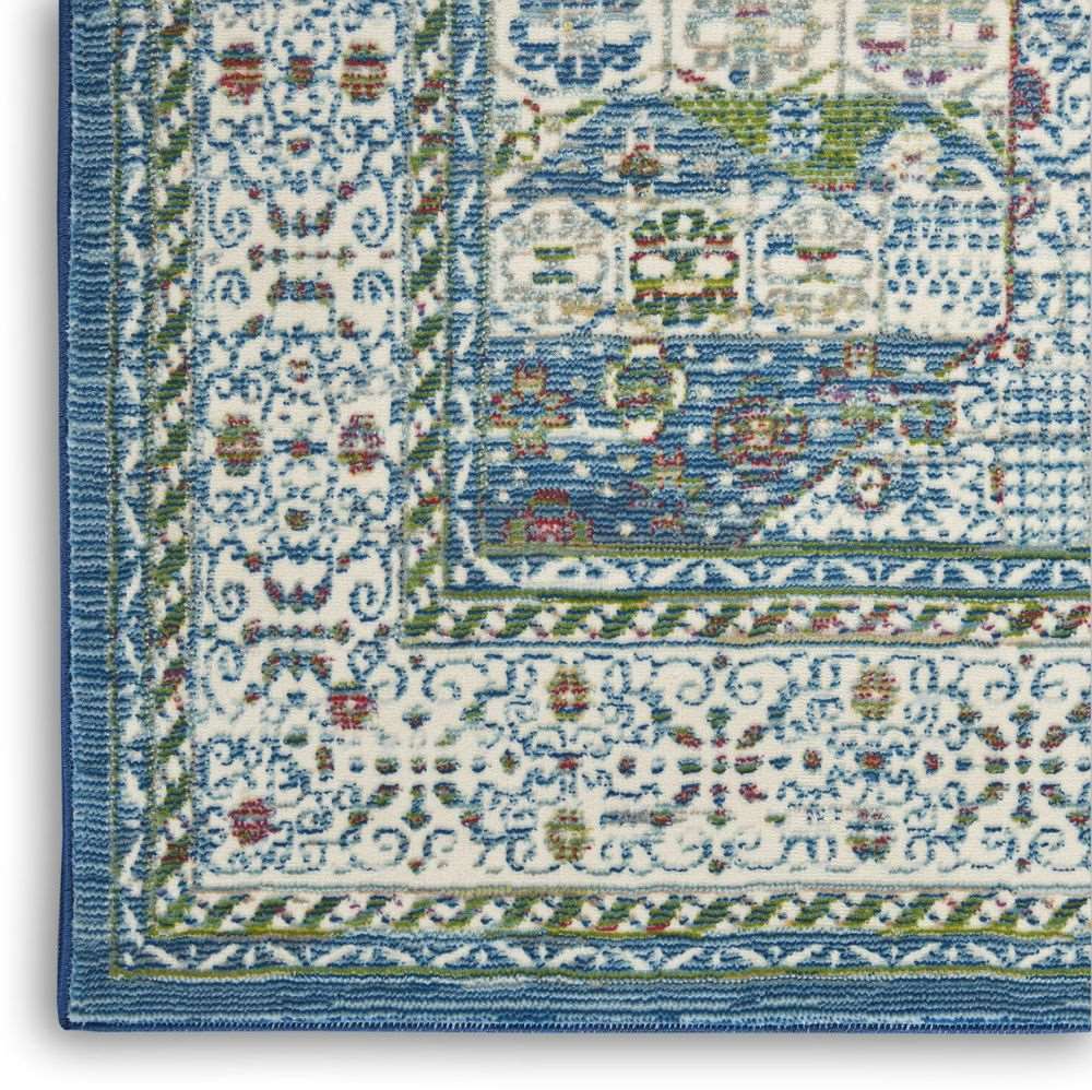 Nourison Ankara Global ANR17 Rug - Ivory &amp; Light Blue