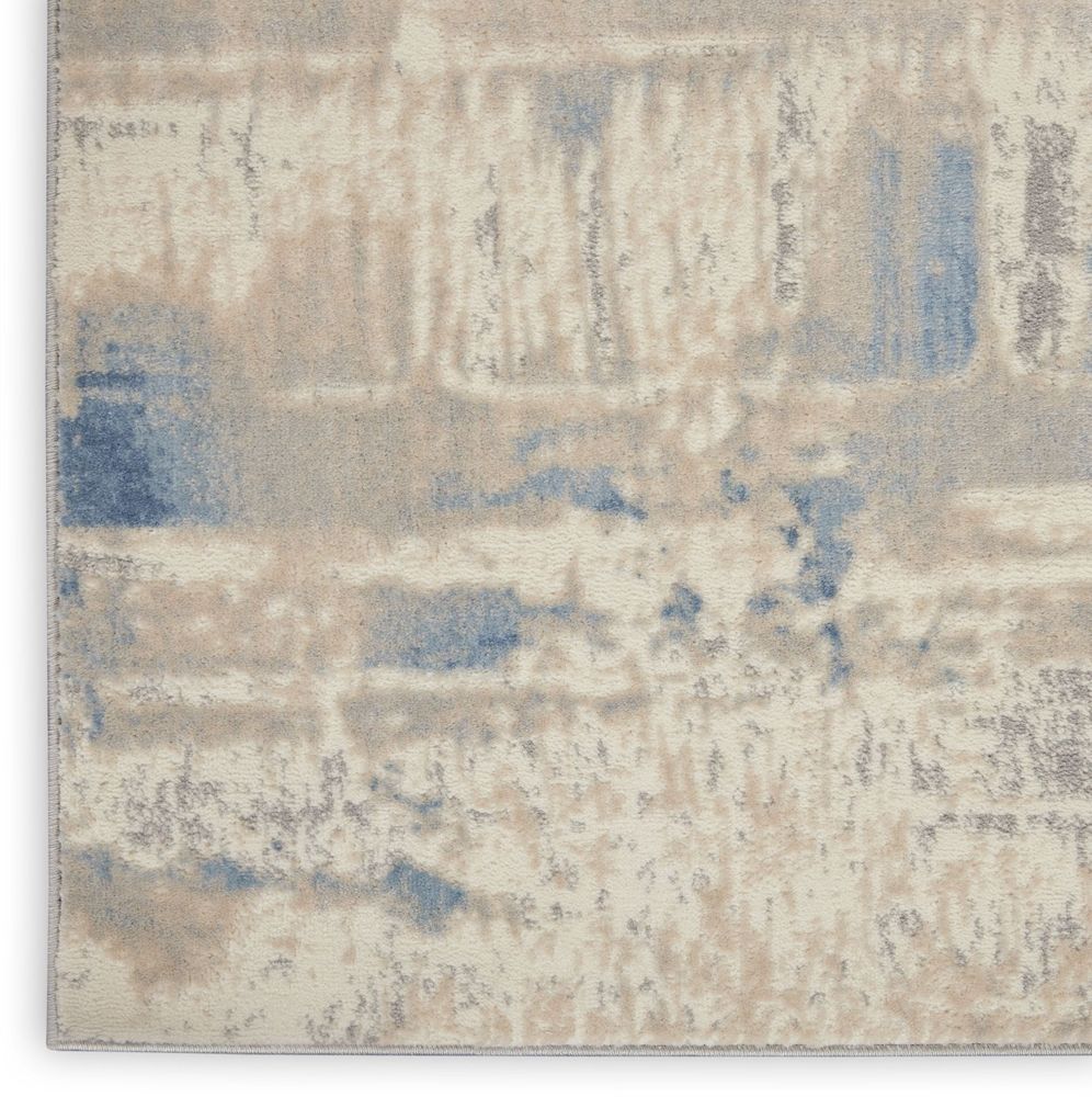 Nourison Solace SLA08 Runner Rug - Ivory Grey &amp; Blue