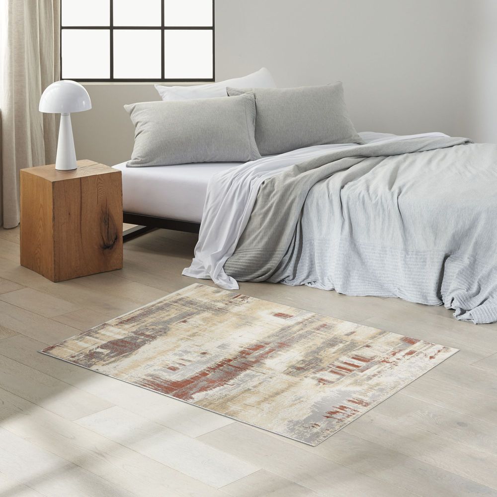 Calvin Klein CK005 Enchanting ECH02 Rug - Grey &amp; Rust