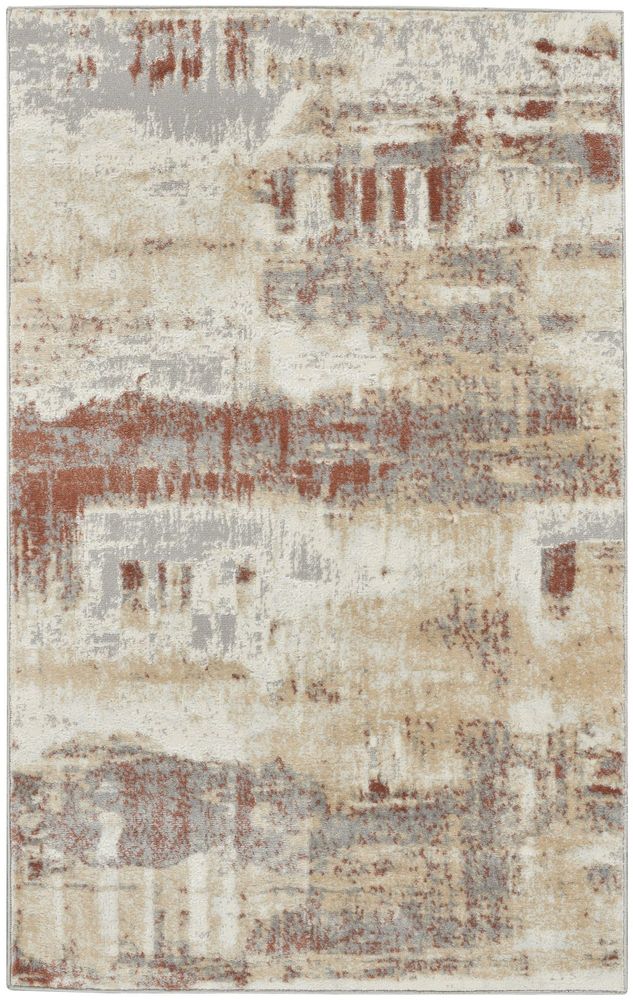 Calvin Klein CK005 Enchanting ECH02 Rug - Grey &amp; Rust