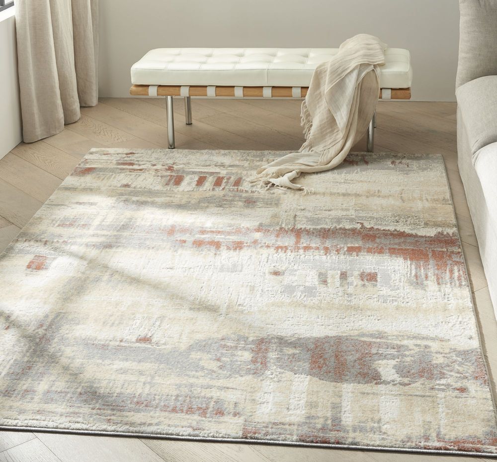 Calvin Klein CK005 Enchanting ECH02 Rug - Grey &amp; Rust