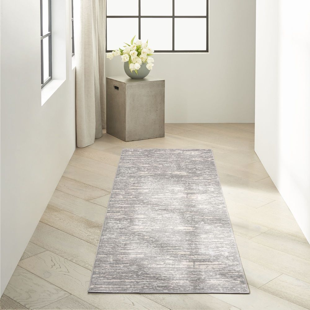 Calvin Klein CK005 Enchanting ECH03 Runner Rug - Grey &amp; Beige