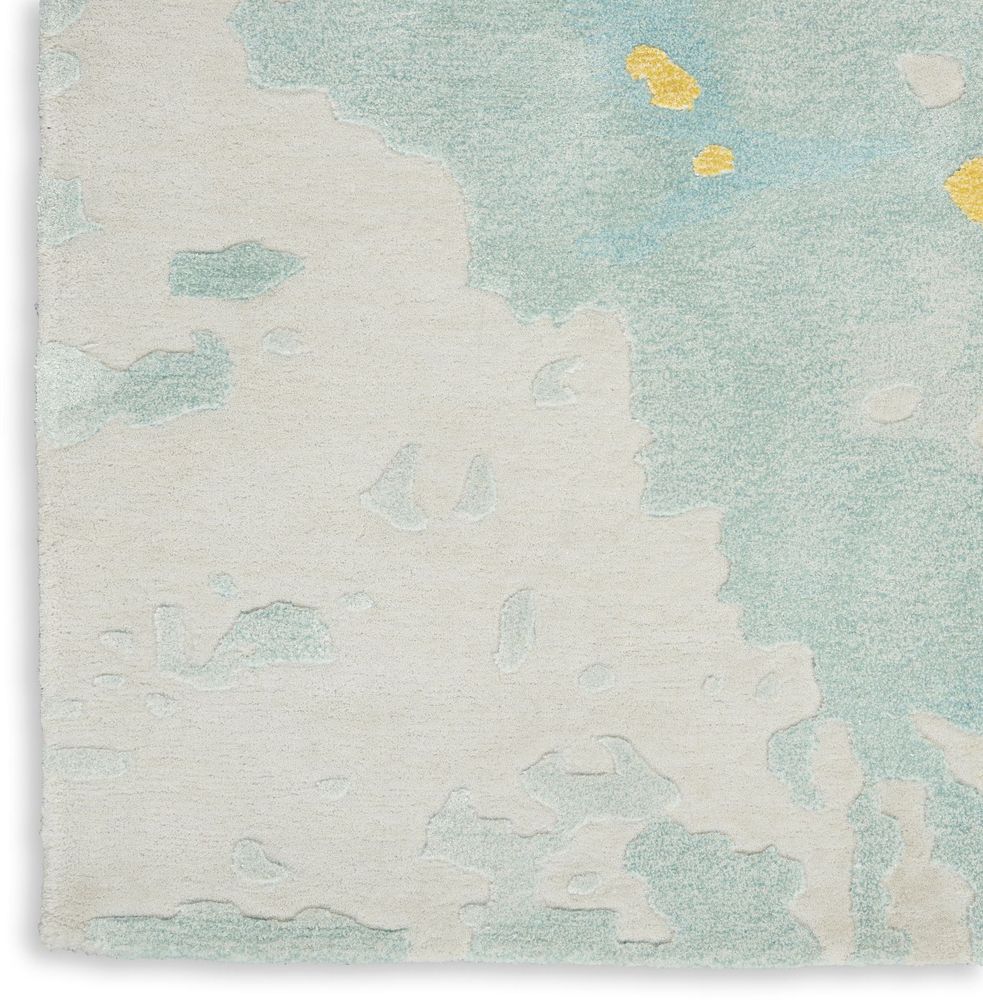 Nourison Prismatic PRS26 Rug - Seafoam &amp; Gold