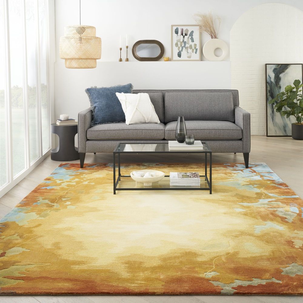 Nourison Prismatic PRS29 Rug - Gold &amp; Multicolour