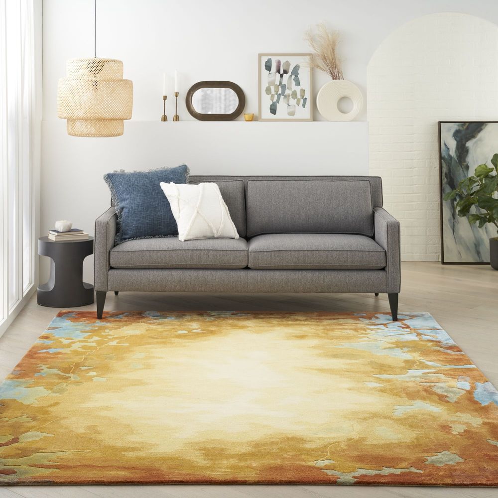 Nourison Prismatic PRS29 Rug - Gold &amp; Multicolour