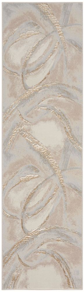 Nourison Brushstrokes BSK01 Runner Rug - Beige &amp; Grey