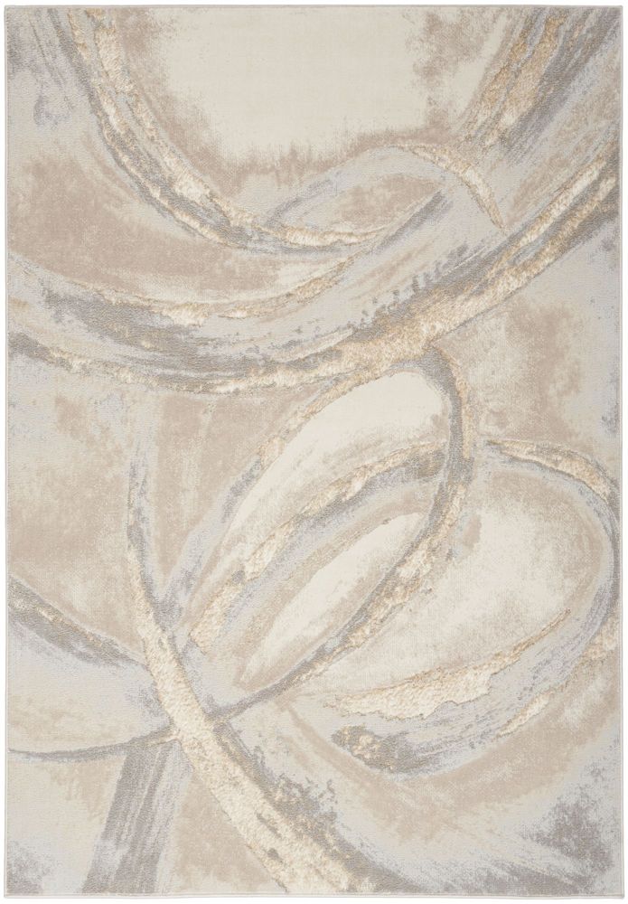 Nourison Brushstrokes BSK01 Rug - Beige &amp; Grey