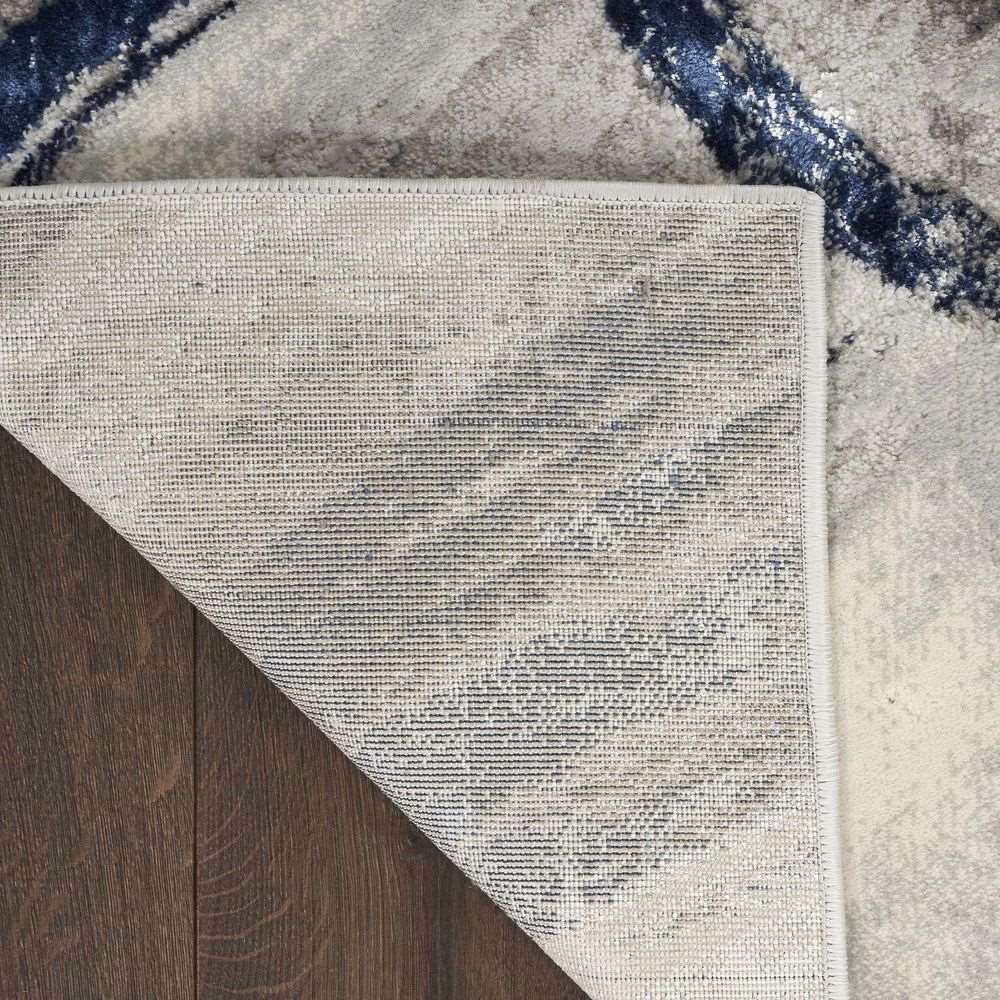 Nourison Brushstrokes BSK02 Runner Rug - Grey &amp; Navy