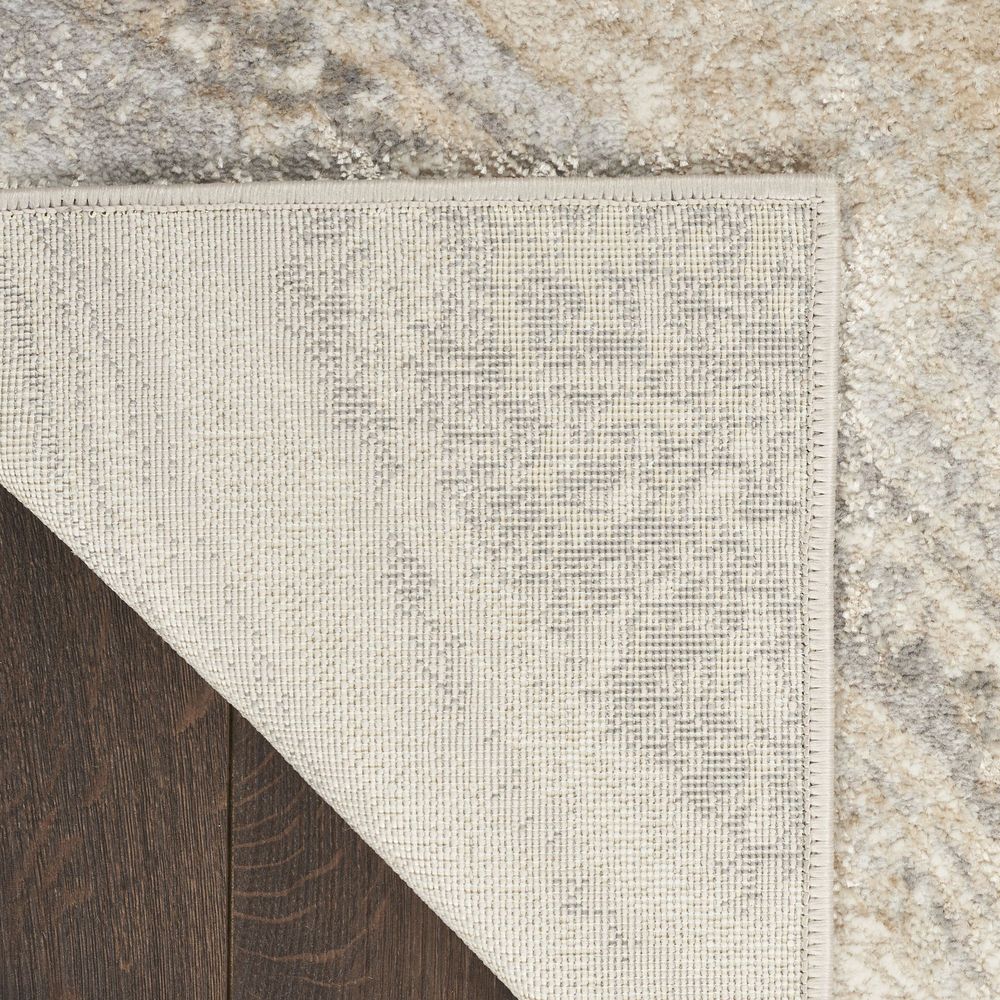 Nourison Brushstrokes BSK03 Runner Rug - Cream &amp; Grey