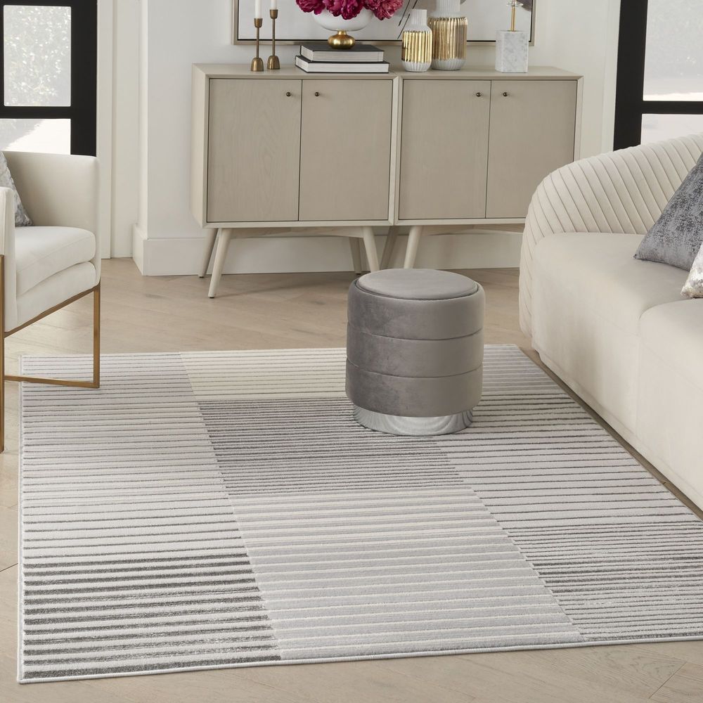 Nourison Brushstrokes BSK04 Rug - Silver &amp; Grey