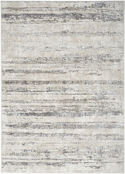 Nourison Glitz GLZ10 Rug - Cream &amp; Grey