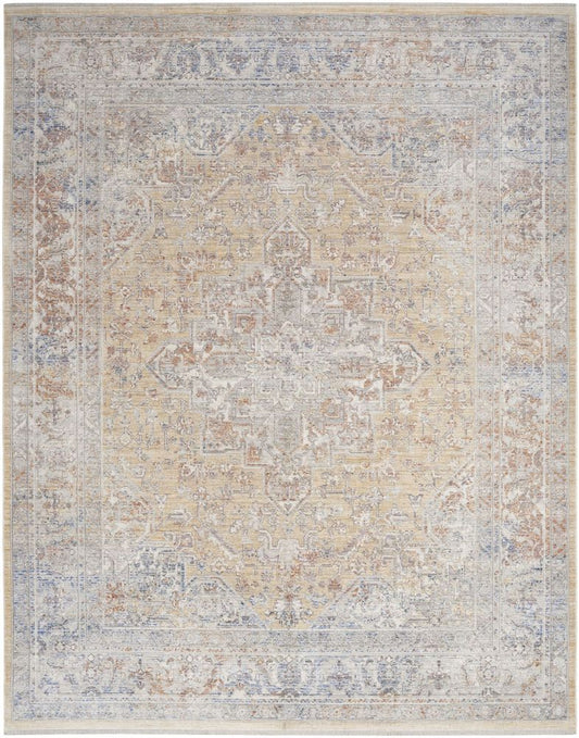 Nourison Elegant Heirlooms ELH01 Rug - Grey &amp; Gold