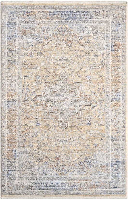 Nourison Elegant Heirlooms ELH01 Runner Rug - Grey &amp; Gold