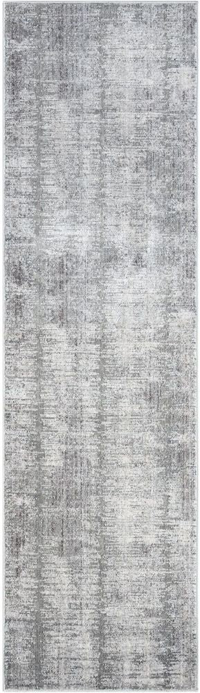 Nourison Abstract Hues ABH03 Runner Rug - Grey &amp; White