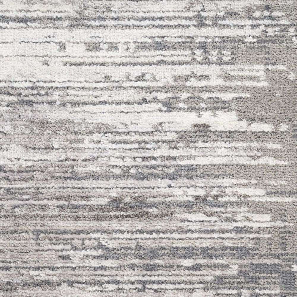 Nourison Abstract Hues ABH03 Runner Rug - Grey &amp; White