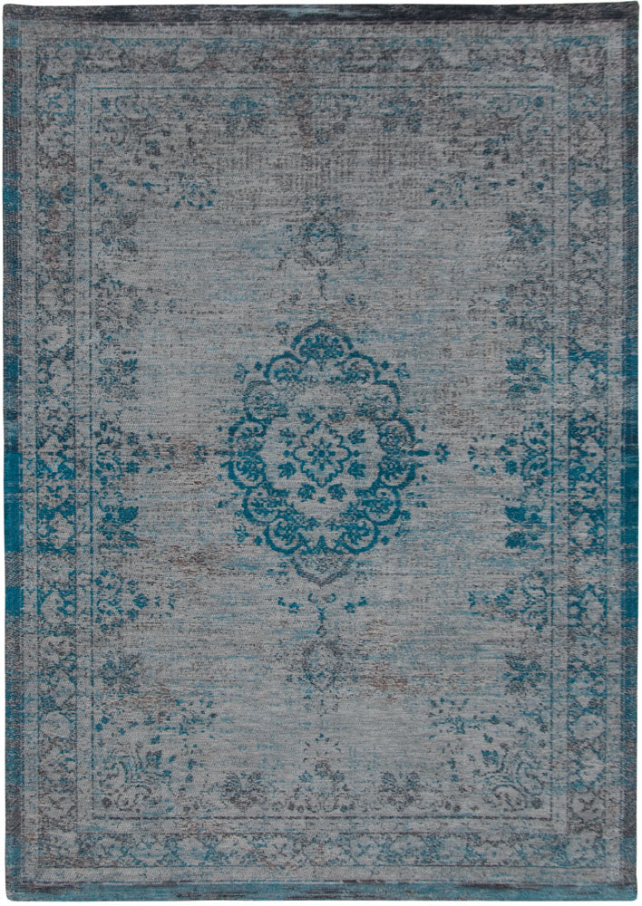 Louis De Poortere Medallion Rug - Grey Turquoise 8255