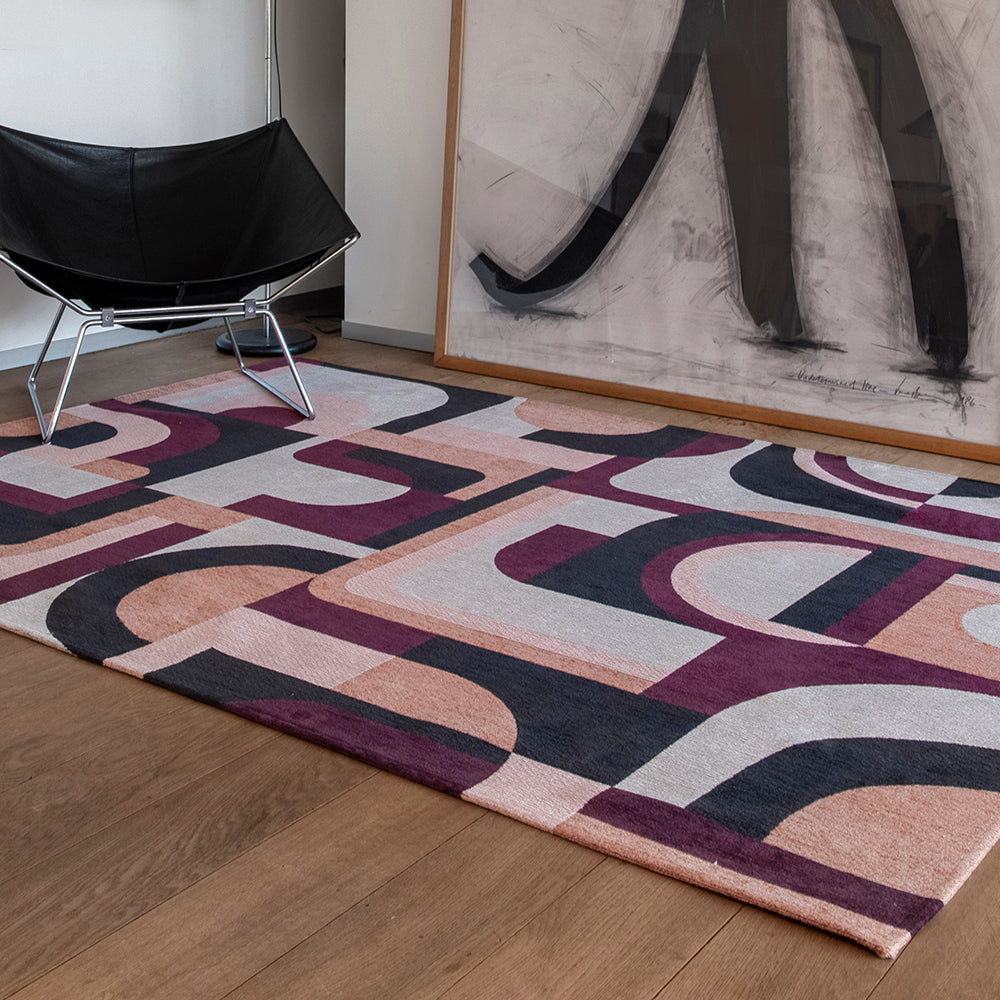 Louis De Poortere Nuance Module Rug - 9209 Pink Rohe